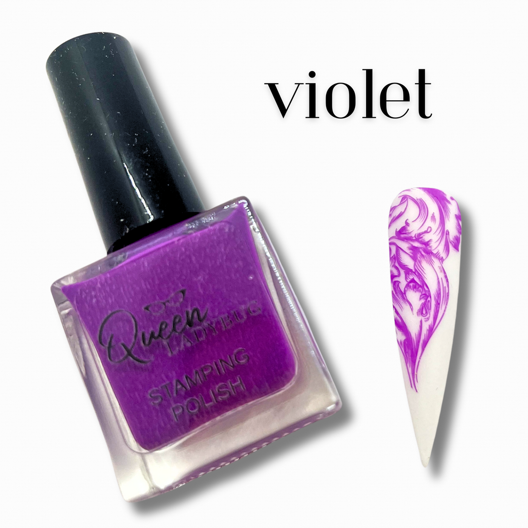Queen Ladybug Stamping Polish -- Violet