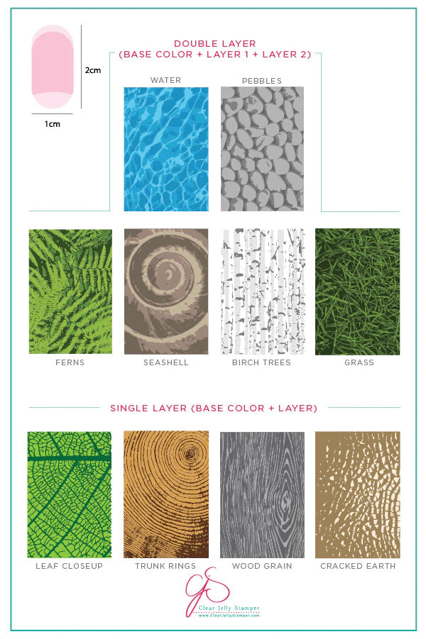 CJS - Stamping Plate -- CJS-69 Texture Essentials, Nature's Law
