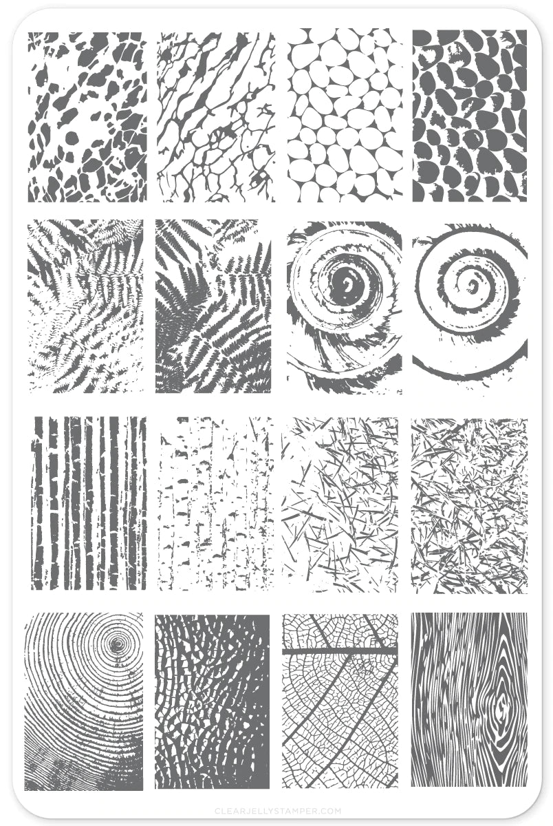 CJS - Stamping Plate -- CJS-69 Texture Essentials, Nature's Law