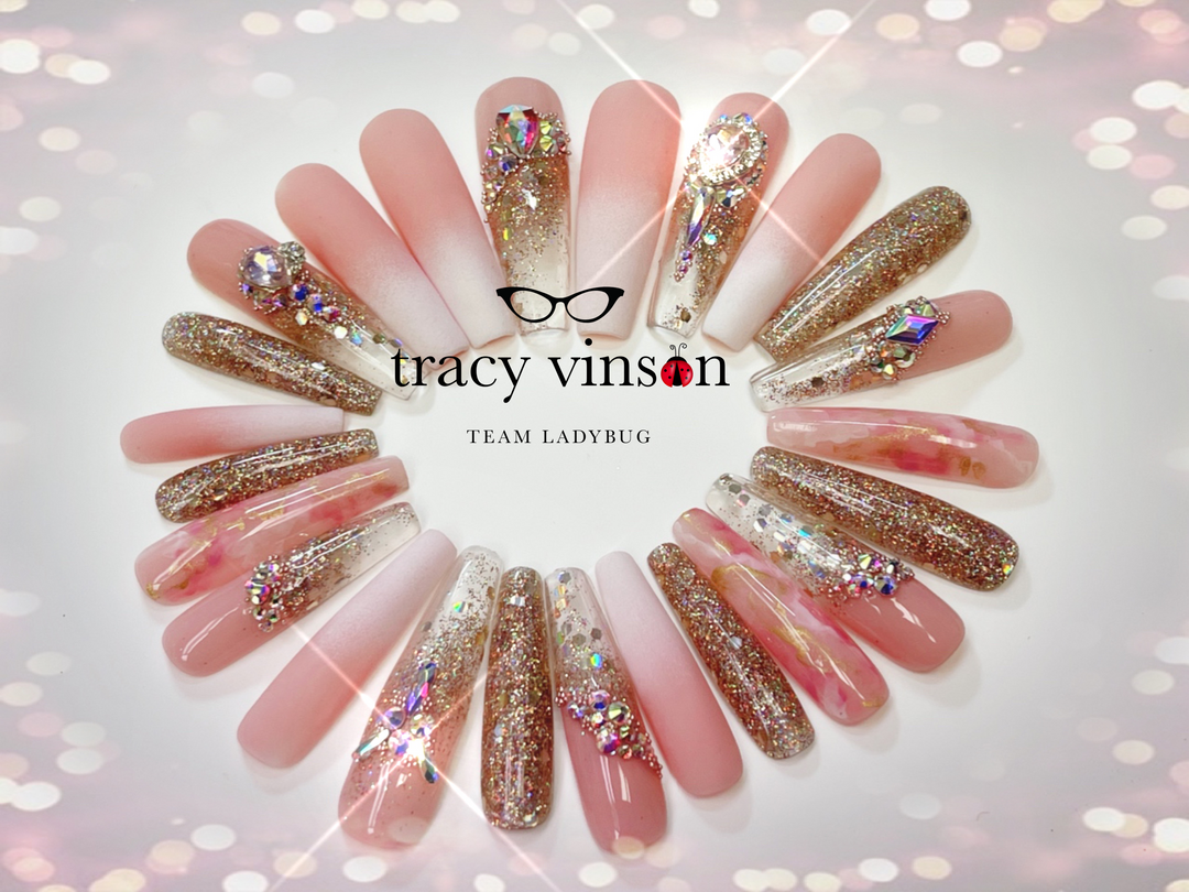 MM - Pink Champagne Press On Nails