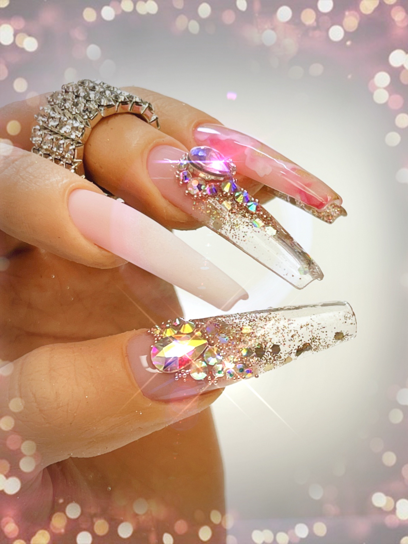 The Drip. Full Bling - Press on nails – Queen Custom Claws