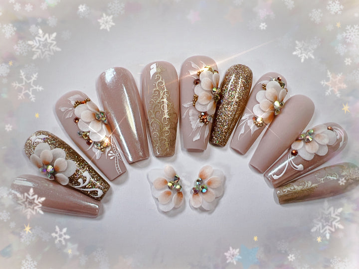 Cashmere Christmas Press-On Nails