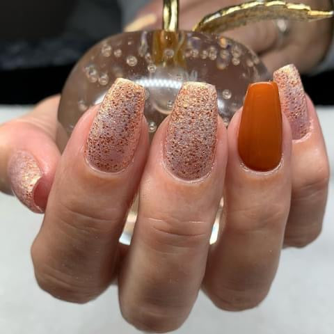 MM - "Pumpkin Spice Spritzer" Metallic Leafing Gel Polish